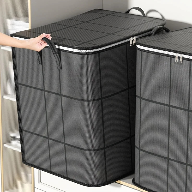 Foldable Clothes Storage Bag Large Capacity Organizer With Handle And Double Zipper For Bedding Moving Travel Under Bed Storage Oasis Select