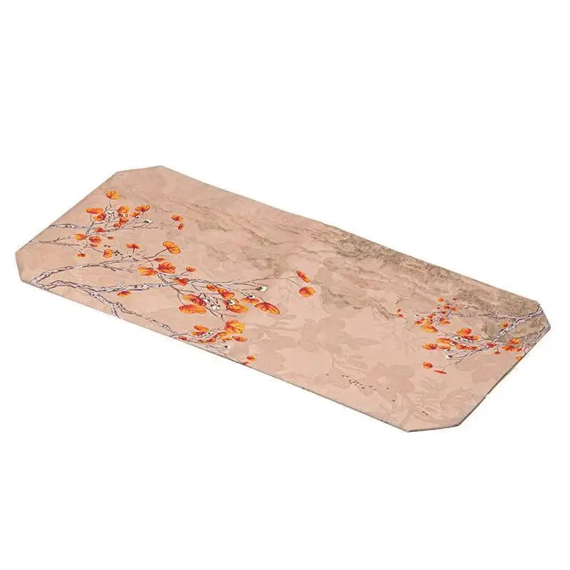 Chinese Zen Style Small Tea Table Mat Heat Insulation Waterproof Cloth Mat Chinese Style Silk Fabric Double-sided Dry Oasis Select