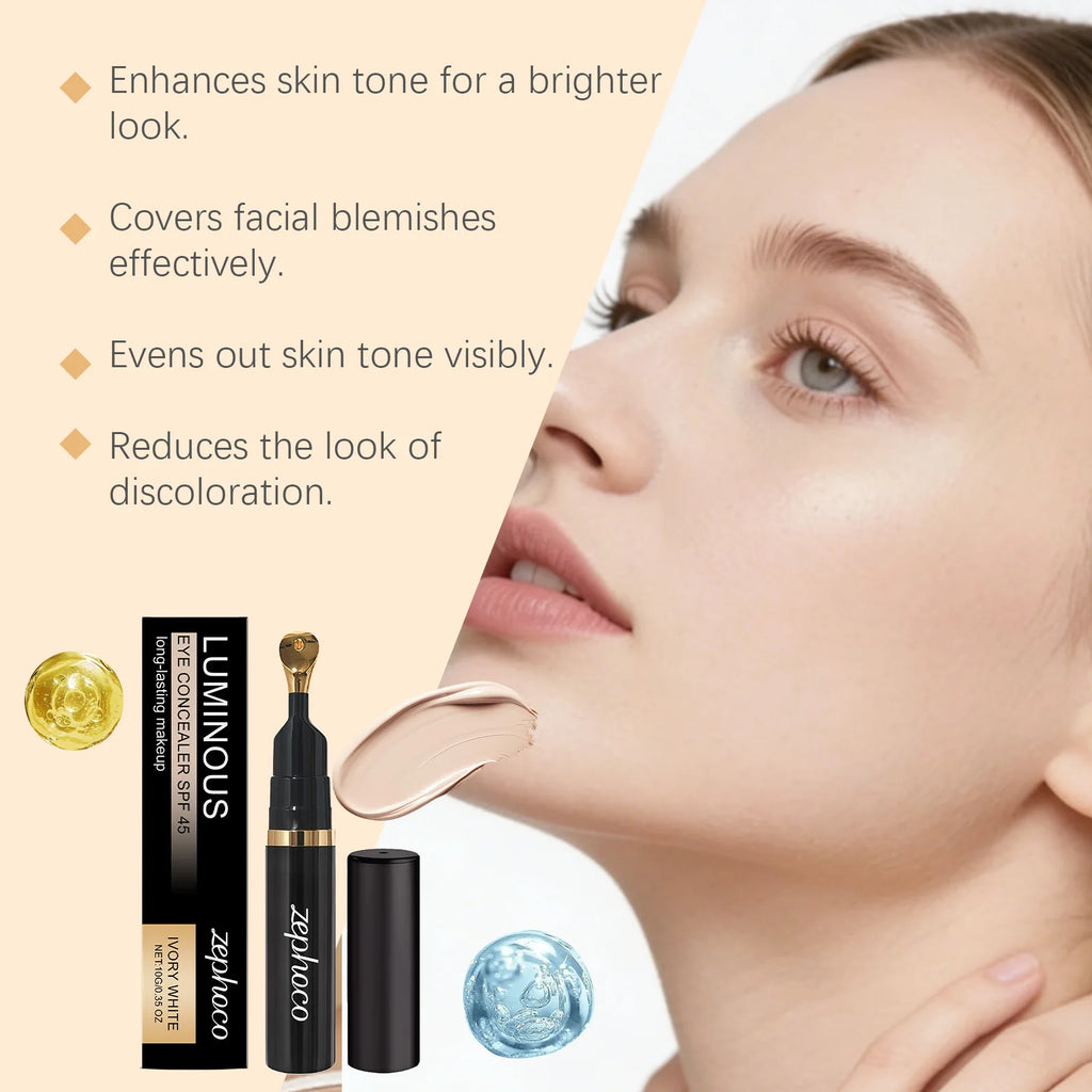 Brightening Ivory Eye Concealer Skin Glow Lightweight Luminous Evens Skin Tone Moisturizing Matte Clear Long-Lasting Hydrating Oasis Select