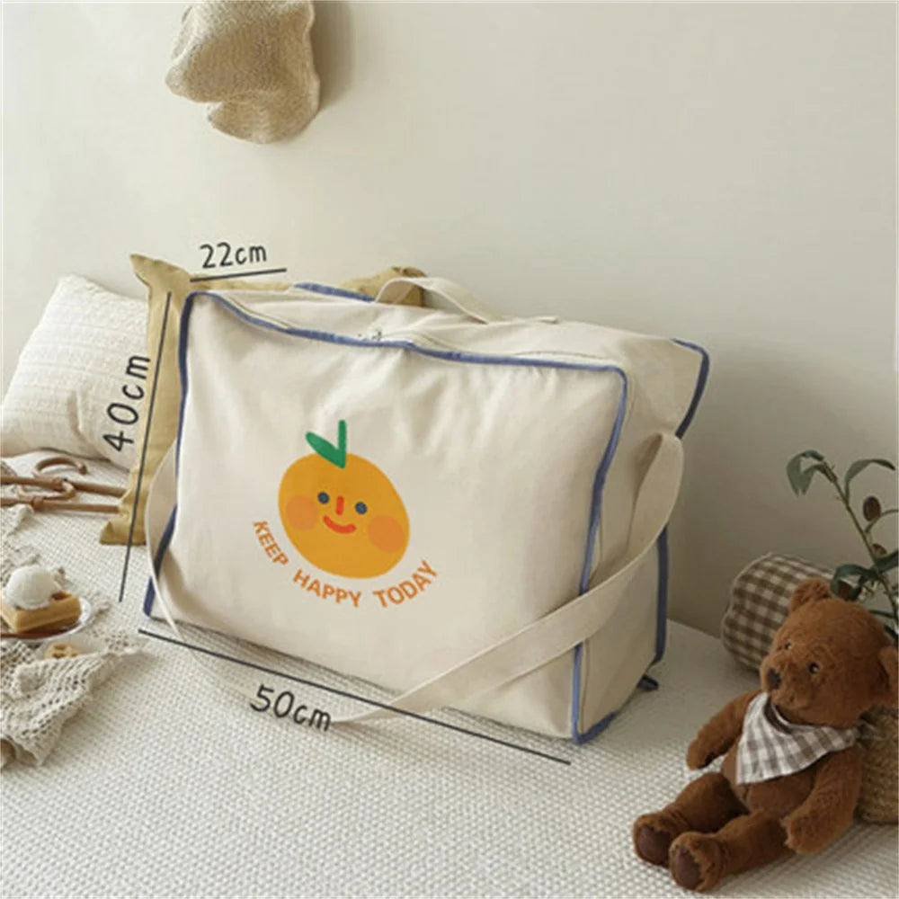 Kids Quilt & Clothing Storage Bag – Portable Organizer Tote