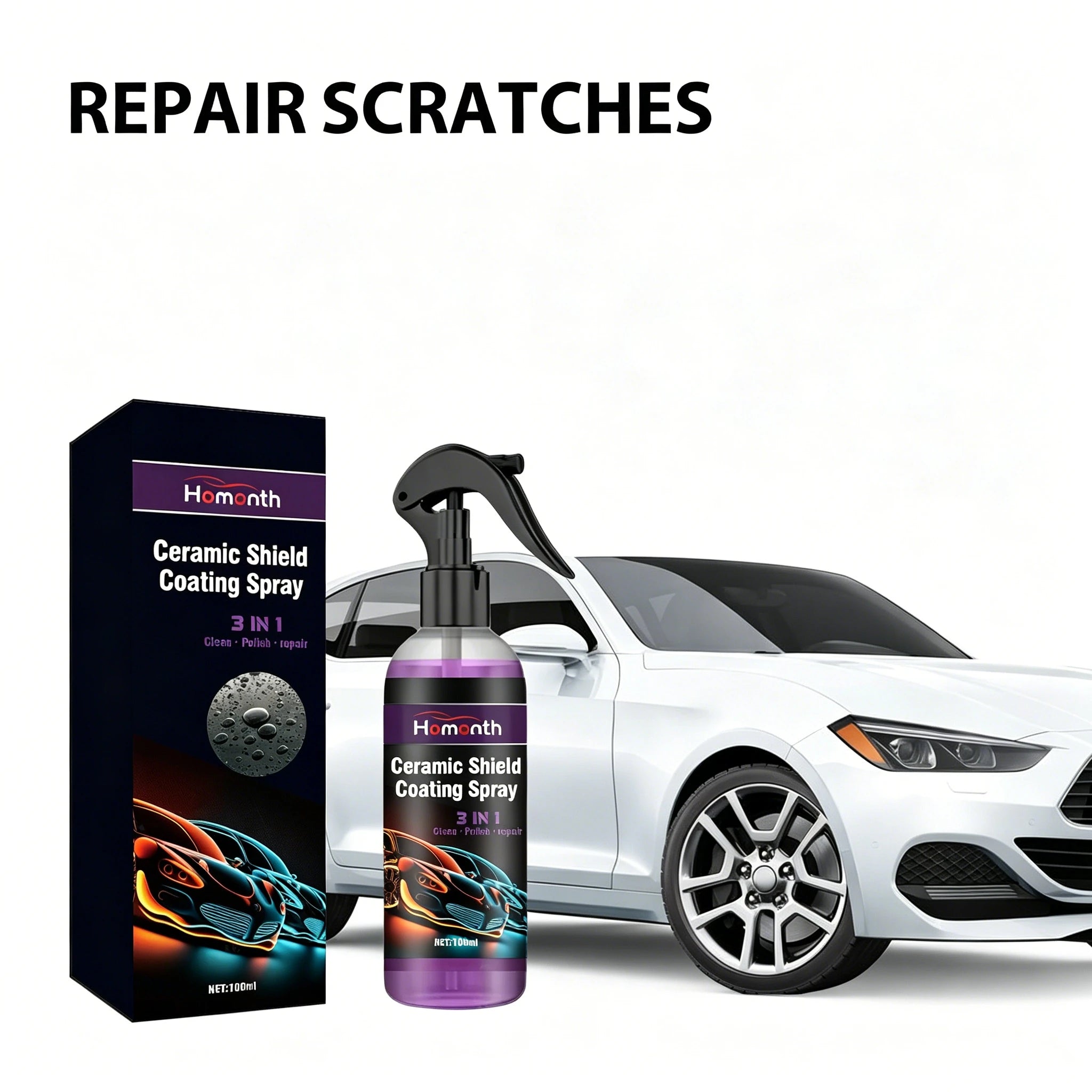 Homonth Car Coating Spray – Nano Ceramic Polish & Protector Car Coating Spray Oasis Select