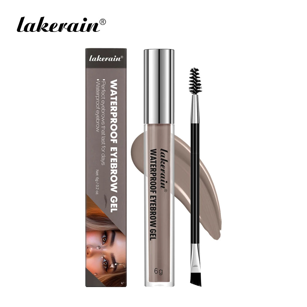 Waterproof Eyebrow Gel Set Sweat-proof Long Lasting High Pigmentation Liquid Eyebrow Tinted Natural Finish Makeup Cosmetics Oasis Select 2pcs BRUNETTE
