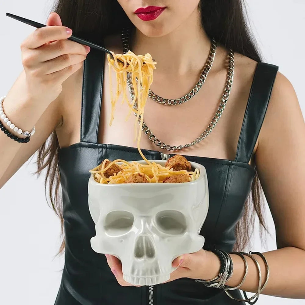 300/500ml Halloween Bowl Ceramic Fruit Bowl Restaurant Bar Ableware Decorations Festival Noodles Candy Bowl Kitchen Tableware Oasis Select