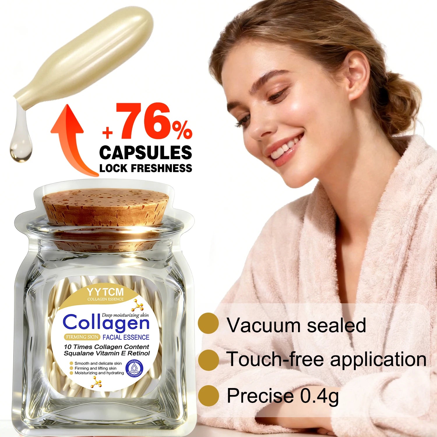 Collagen Firming Capsule Serum with Squalane & Retinol Face Capsule Serum Oasis Select