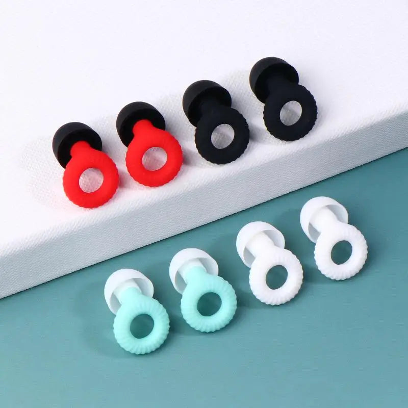 1Set Ultra Thin Loop Shape Sleep Aid Earplugs Waterproof Swim Earplug Concert Hearing Protection Reusable Silicone Ear Plug Oasis Select