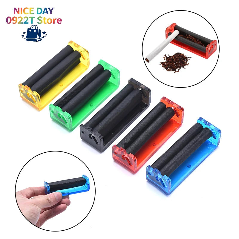 1/2/5pcs 70mm Easy Manual Cigarette Tobacco Roller Maker Rolling Machine Clear Color Random@#X Oasis Select
