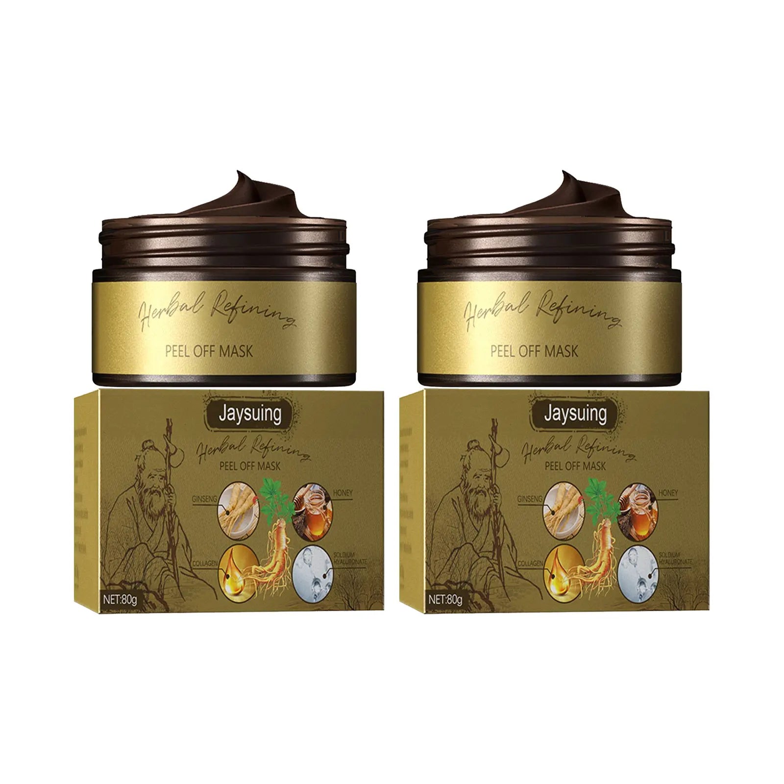 Jaysuing Ginseng Peel-Off Mask – Blackhead Removal 80g Peel-Off Face Mask Oasis Select 2x80g boxed