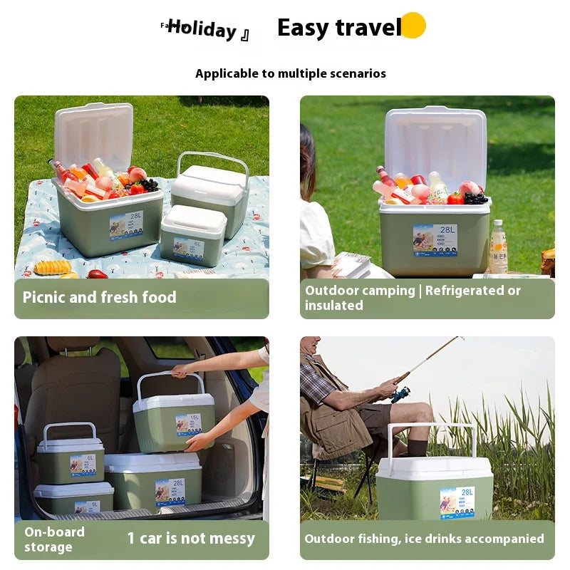 Camping Picnic Cooler Outdoor Car Portable Portable Incubator Ice Bucket Stall Picnic Ice Preservation Oasis Select