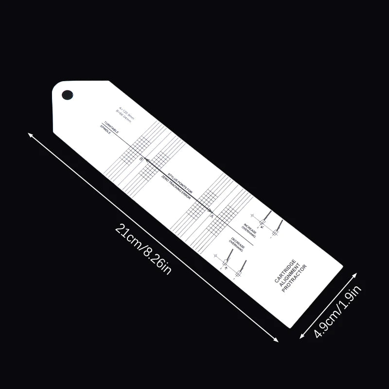 New Sale Turntable Phono Phonograph Pickup Cartridge Adjustment Ruler Calibration Gauge LP Stylus Alignment Protractor Tool Oasis Select one size