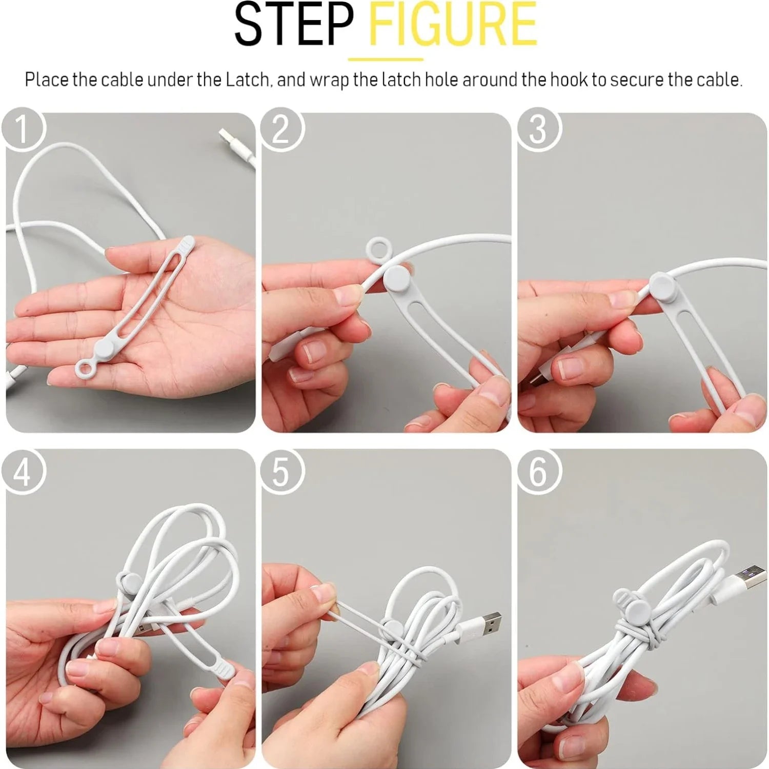 Reusable Silicone Cable Ties – Cord Organizer Straps 6–120 PCS