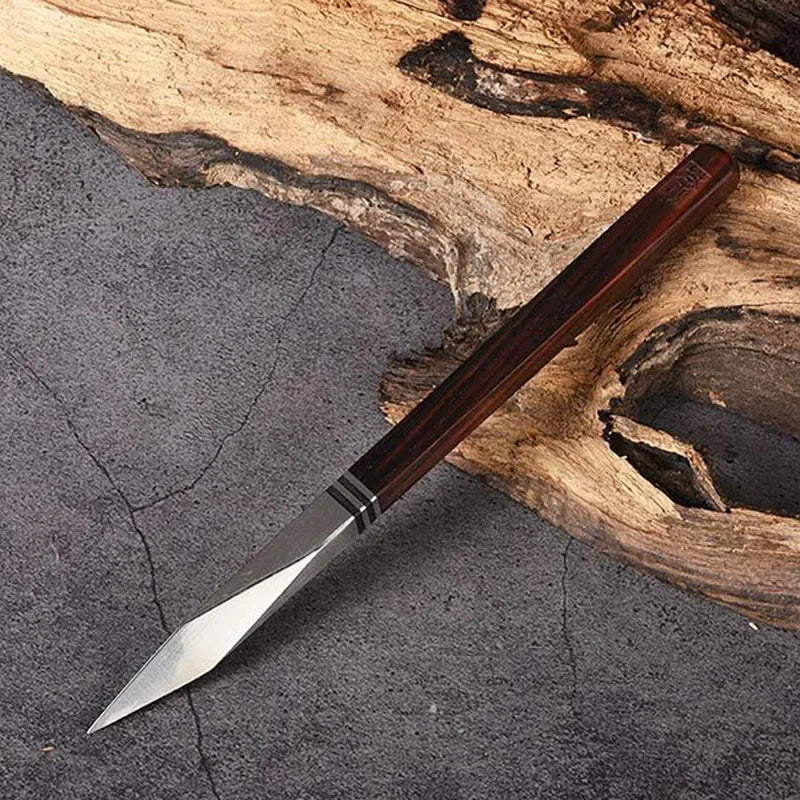 Tea Knife Stainless Steel Damascus Pu Erh Tea By Hand Wooden Handle Pry Tea Cone Of Chinese Style Gift Oasis Select
