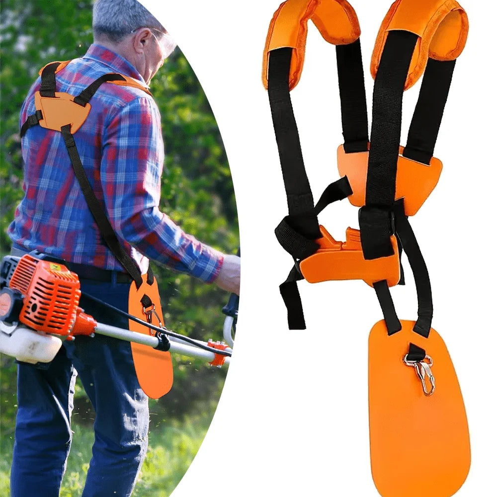 Double Shoulder Strap Lawn Mower Harness Strap Comfort Labor Saving Strimmer Padded Belt for Brush Cutter Trimmer Garden Pruner Oasis Select