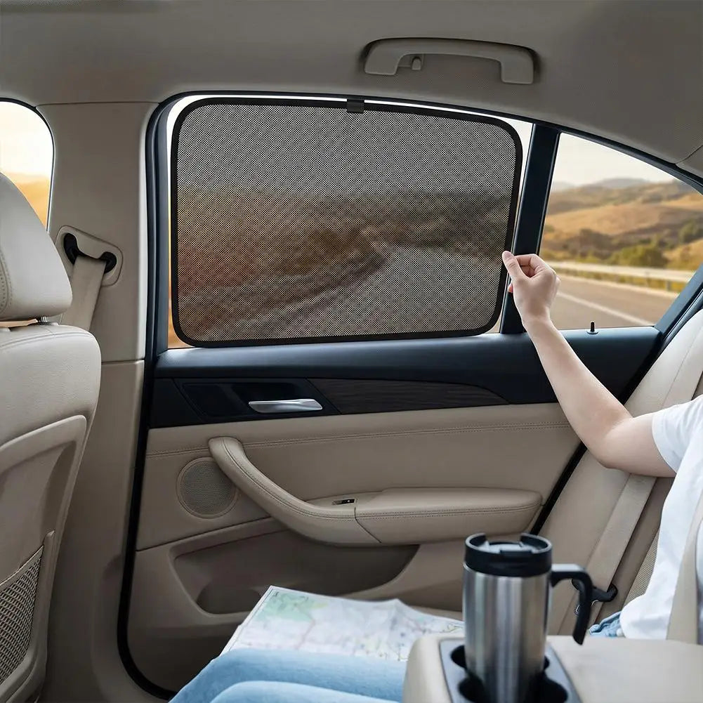 Car Sunshade Kit – Windshield & 4 Side Window UV Curtains