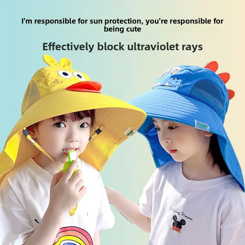 Spring Summer Kids UV Protection Sun Hat Baby Toddler Bucket Hat Wide Brim Breathable Outdoor Cap for Boys Girls Oasis Select