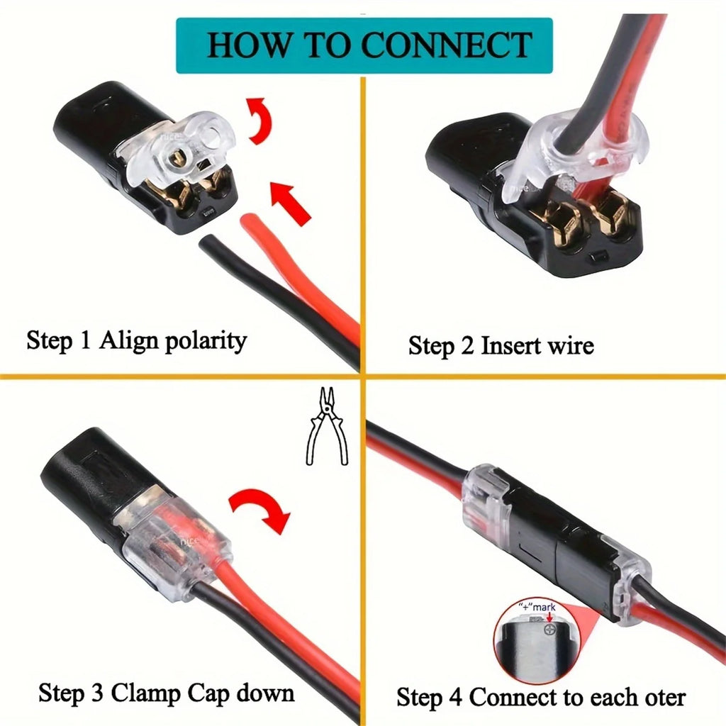 Premium Electric Wire Connector No Strip Line Cable Interconnection Detachable Automotive Terminal Plug Universal Grade Reliable Oasis Select