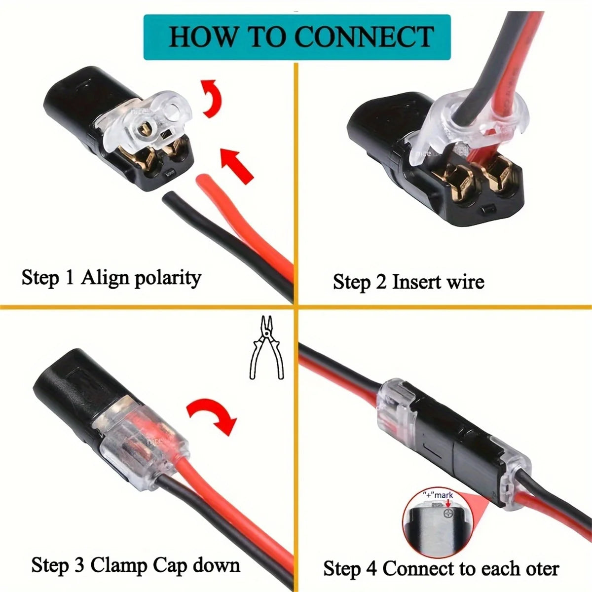 Premium Electric Wire Connector No Strip Line Cable Interconnection Detachable Automotive Terminal Plug Universal Grade Reliable Oasis Select