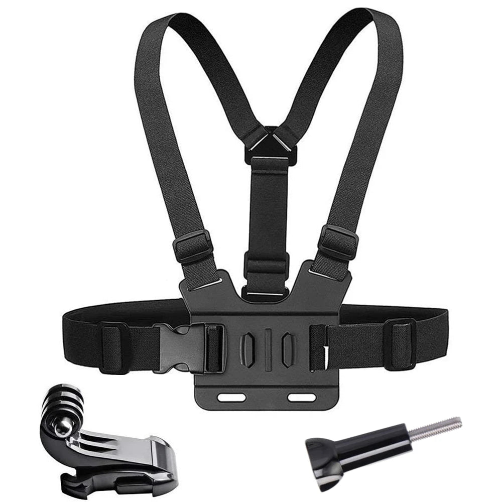 Chest Strap Mount for GoPro Hero 12–6, Insta360 & DJI OSMO