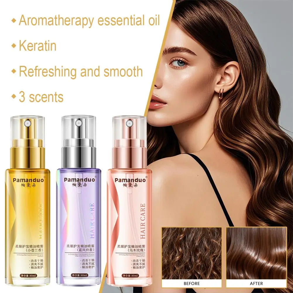BIOAOUA Fragrance Hair Serum Spray – Nourishing & Smoothing 80ml Hair Fragrance Serum Oasis Select