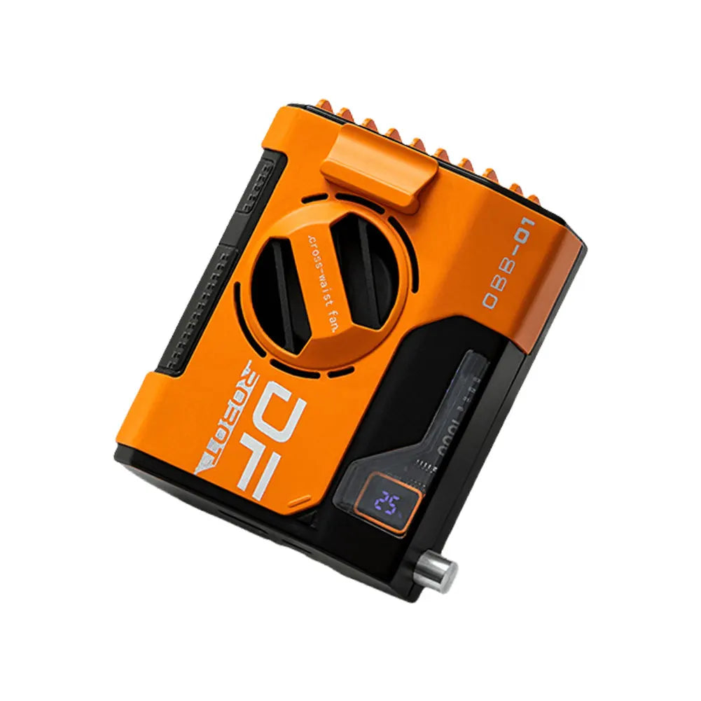 Portable Rechargeable Waist Fan 5-Speed LED Display Power Bank Portable Waist Fan Oasis Select Orange 5000mah france