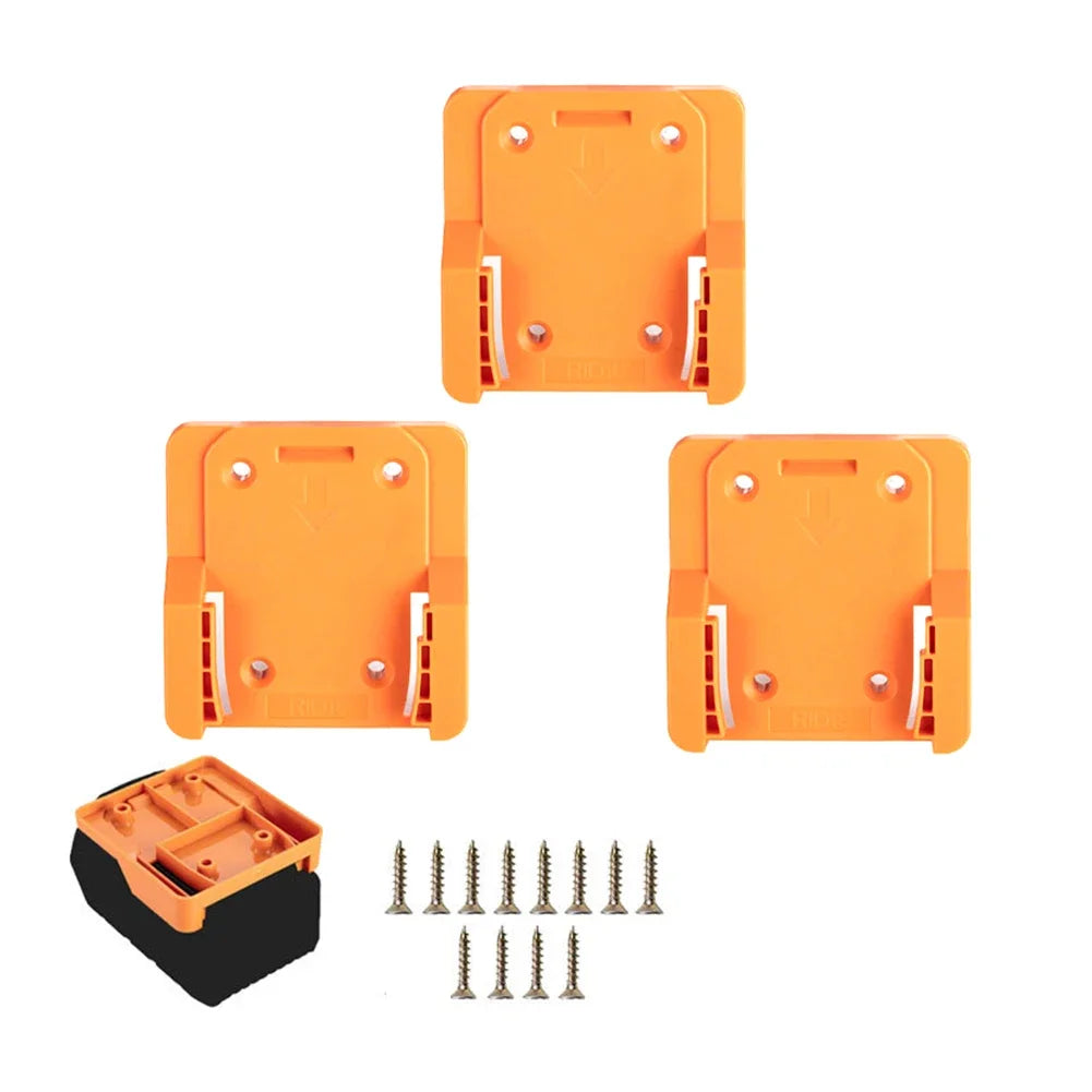 Battery Hanger Bracket For Ridgid For AEG 18V Tools, Wall-Mounted Storage Hook For Workshop Organisation Oasis Select 3PC