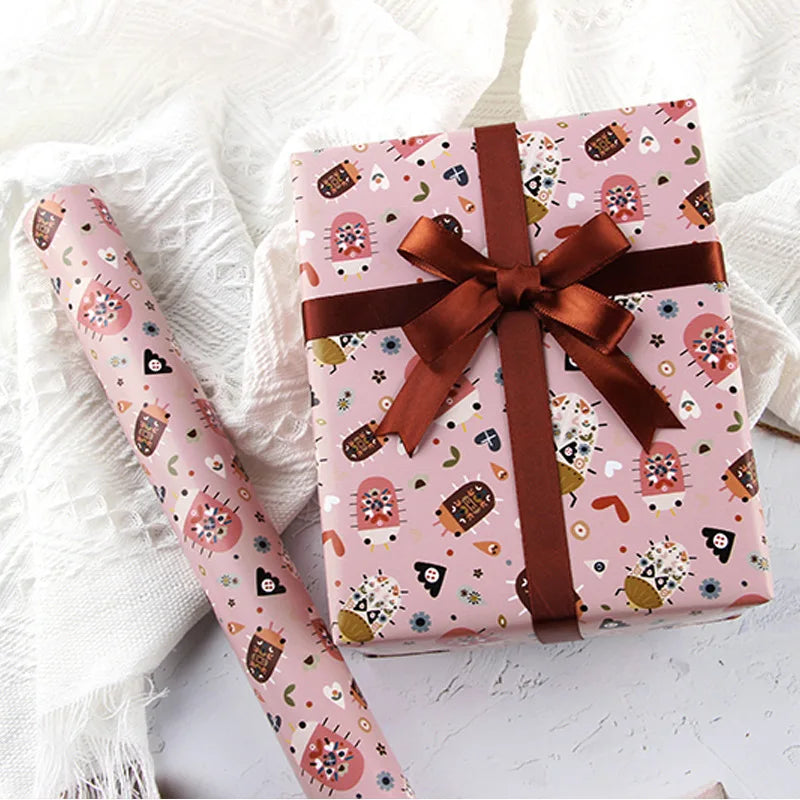 50*70cm Cute Cartoon Toys Birthday Gift Wrapping Paper Birthday Gift Box Packaging Paper DIY Craft Party Decoration Paper Oasis Select E