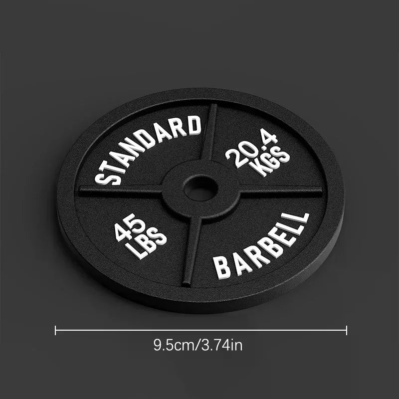 Weight Plate Coaster Set Holder Drink Coaster With Four Black Coasters For Hot Cold Drink For Bar Home Kitchens, Fitness Gyms Oasis Select