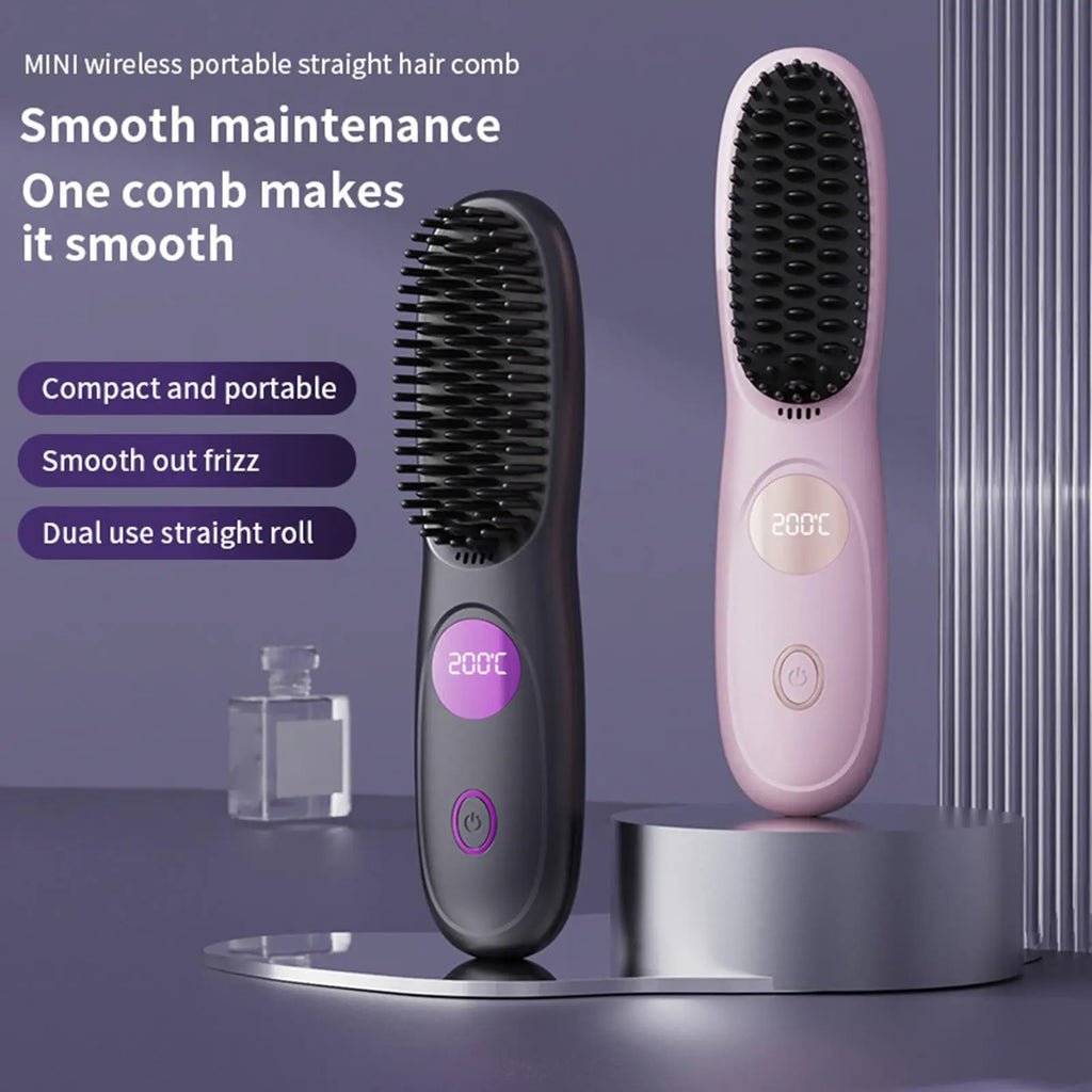 Cordless USB Rechargeable Ceramic Hair Straightener Comb Cordless Hair Straightener Oasis Select