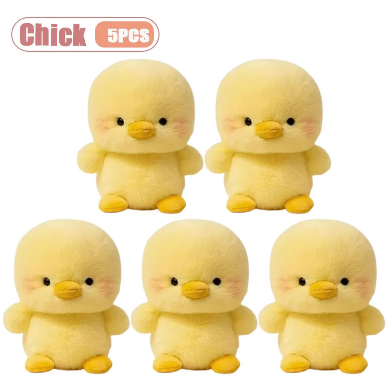 1-5PCS Desk Companion Plush Doll Cute Stuffed Animal for Table Decor Study Buddy Birthday Gift Room Ornament Kawaii Oasis Select Chick-5PCS