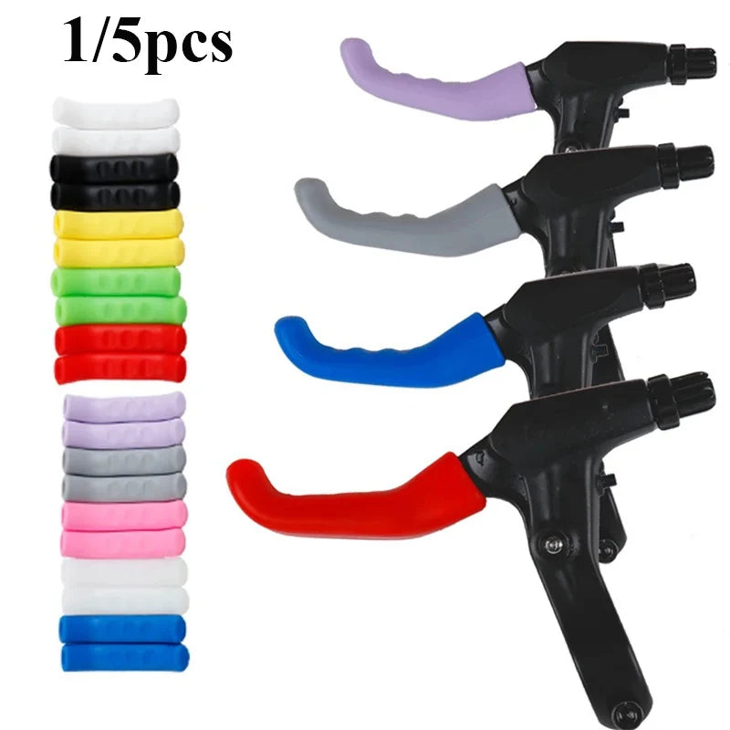1/2/5pairs Bicycle Brake Handle Cover Silicone MTB Grip Gloves Anti Slip Bicycle Protective Equipment Bicycle Accessories Oasis Select