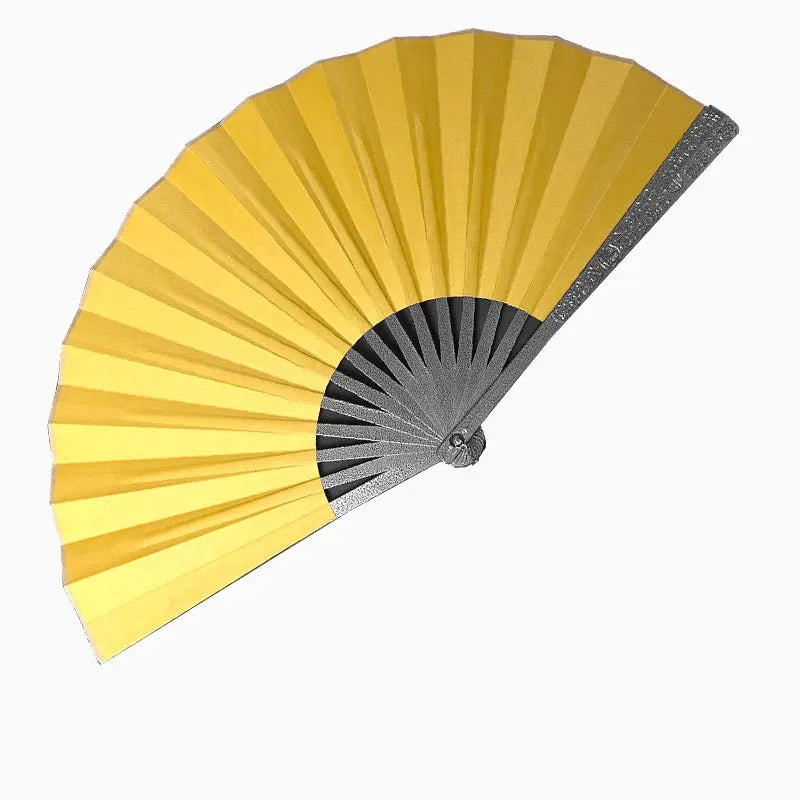 Metal Kung Fu Folding Fan Silk Cloth Fan Surface Tungsten Steel Alloy Self-defense Kung Fu Fan Oasis Select