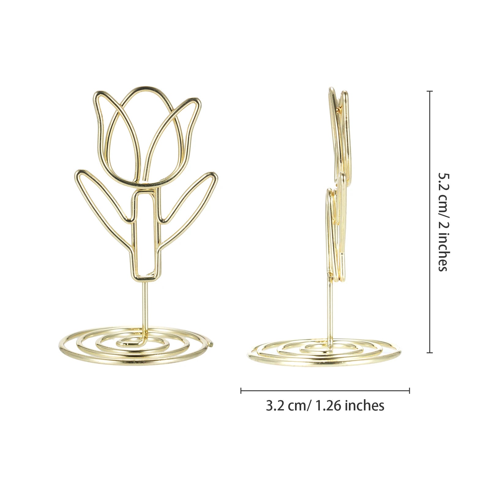 20 Pcs Table Number Holder Photo Clips Tulip Shaped Sign Stand Name Card for Centerpieces Wedding Birthday Party Home Decoration Oasis Select