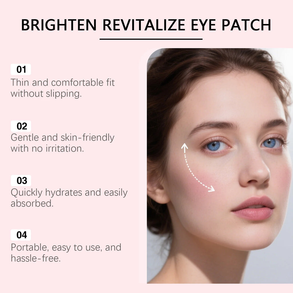 Brightening Revitalizing Eye Patch with Retinol Hydrogel Gel Eye Mask for Dark Circles Puffiness Hydrating Nourishing Under Eye Oasis Select