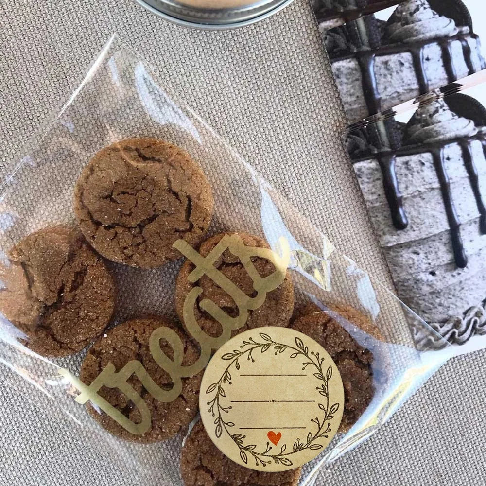 500 PCs/roll 1 inch kraft paper stickers for gift wrapping, envelope closures, small business office supplies, DIY decorating Oasis Select