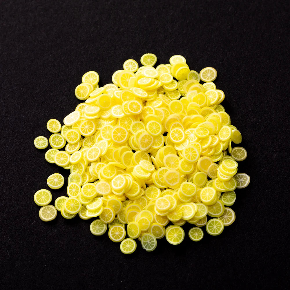 Polymer Clay Fruit Slices Charms DIY Kawaii Epoxy Resin Silicone
