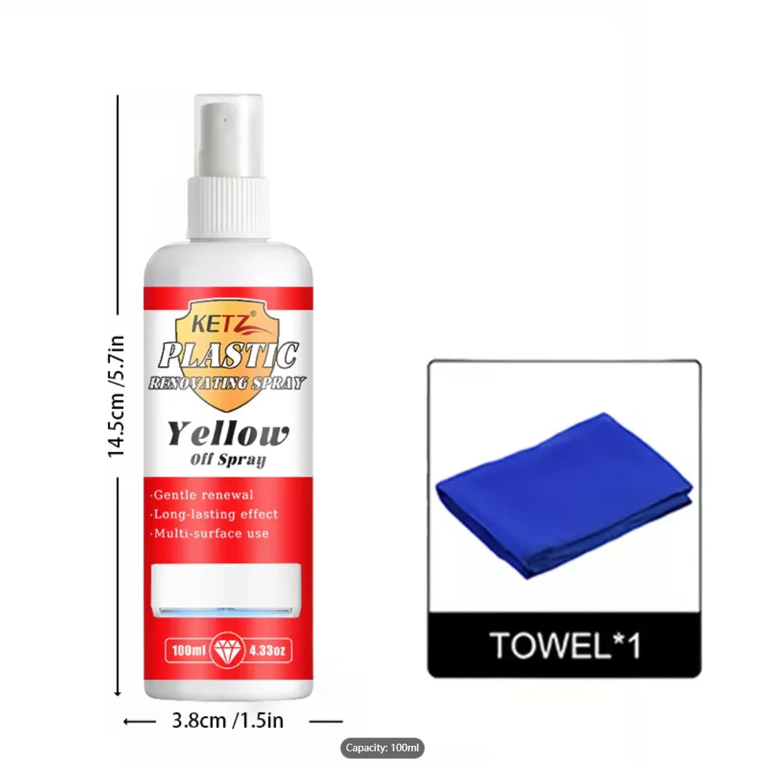 Plastic Oxidation Restorer – Instant Whitening & Oxidation Neutralizer for Faded Plastic Products, Toilet Seat Bleach, Appliance Oasis Select