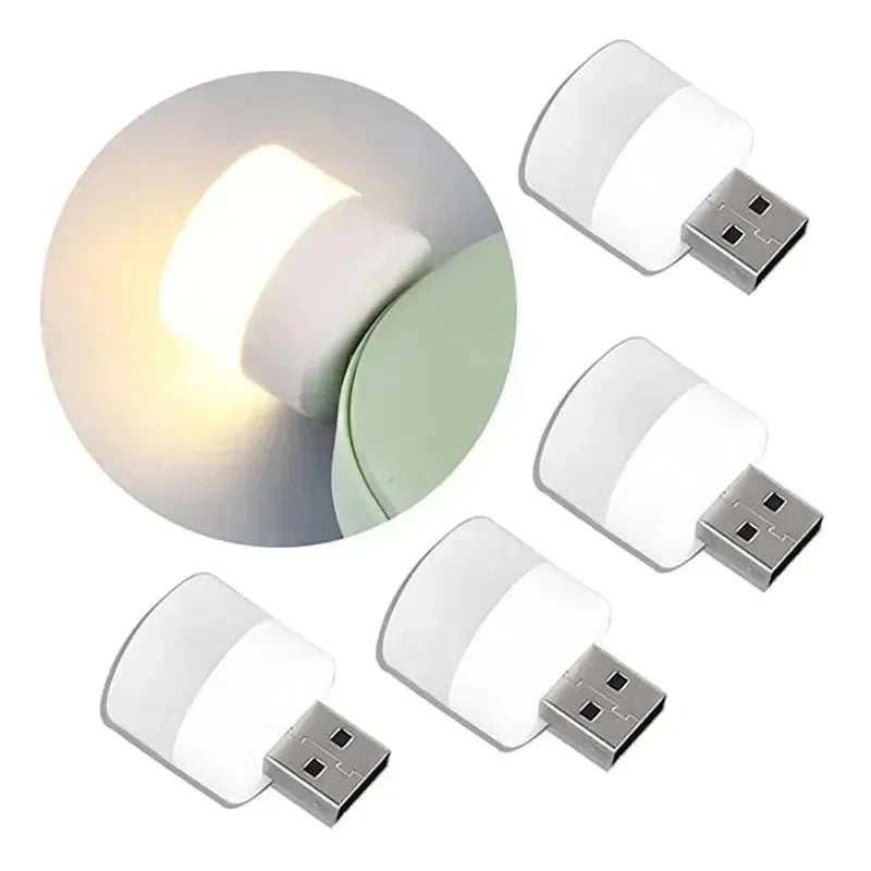 3/6/9/12pcs Reading Light USB Night Light Warm White LED Plug-In Light Bulb Portable Home Environment Light Energy-Saving Oasis Select
