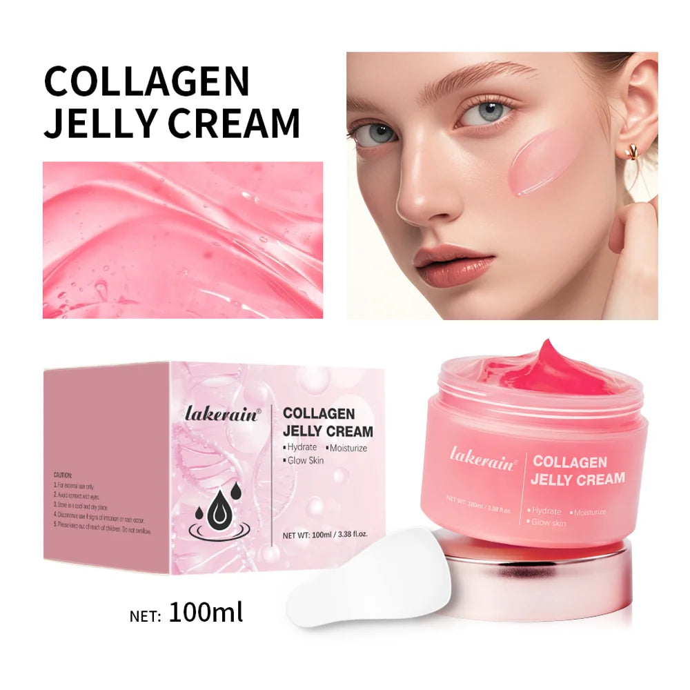 100ml Anti Aging Collagen Face Cream, Niacinamide Moisturizing Hydrating Facial Gel, Skin Tightening Soothing Firming Brightenin Oasis Select 1pc
