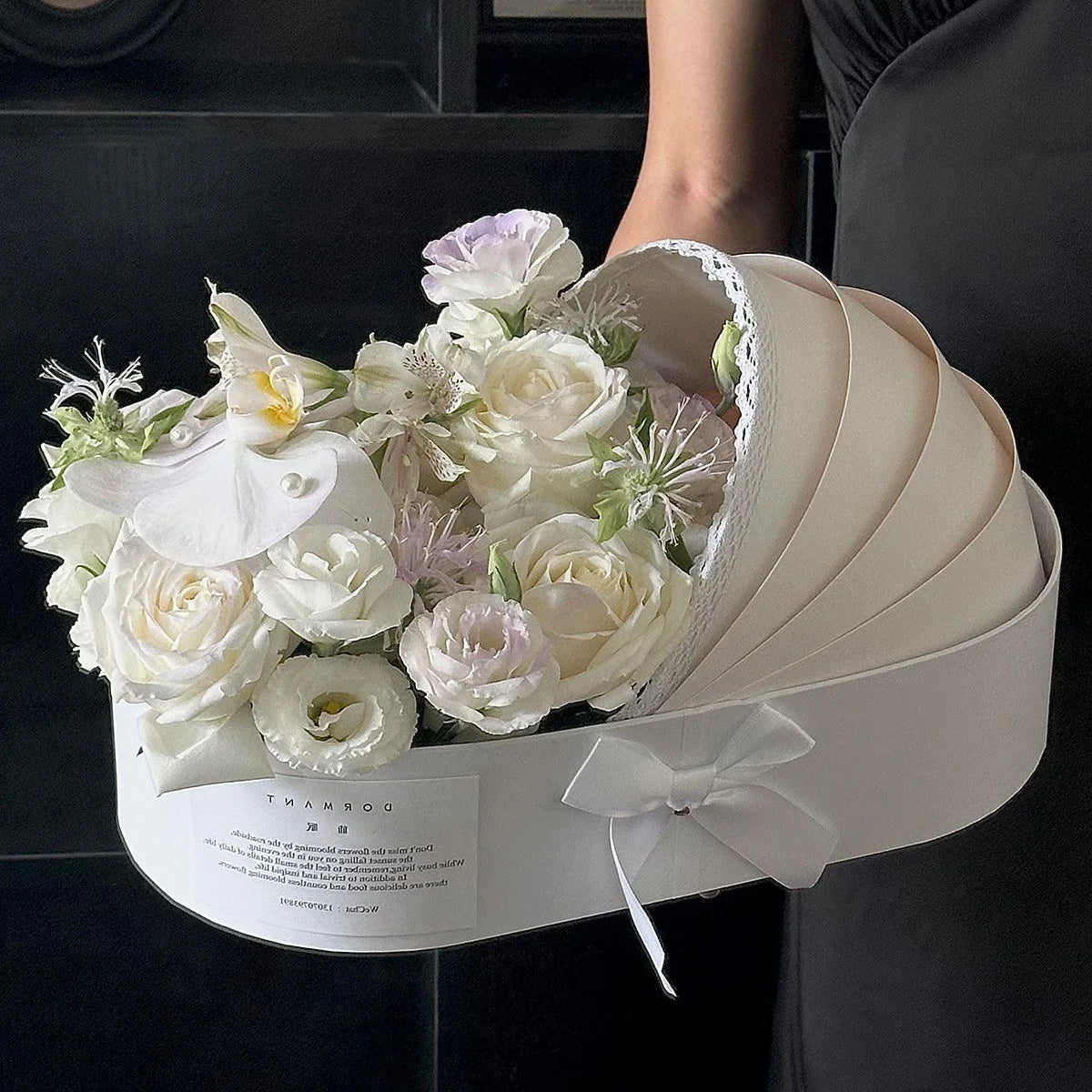 Baby Shower Box Flower Box Wedding Celebration Romantic Contatiner Presents Wrapping Bag Flower Arrangement Cradle Floral Basket Oasis Select