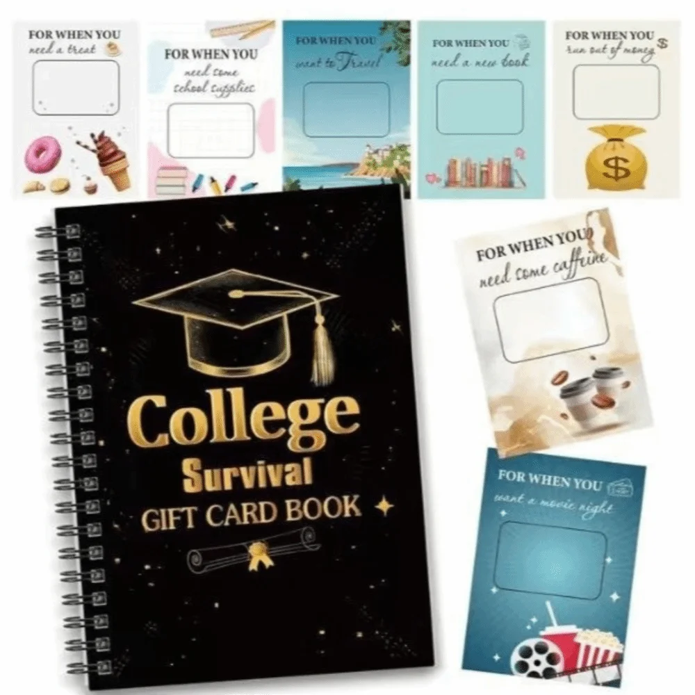 College Survival Gift Card Book Gift Keepsake Paper Souvenir Festive Card Organizer Graduation Party Note Book Oasis Select