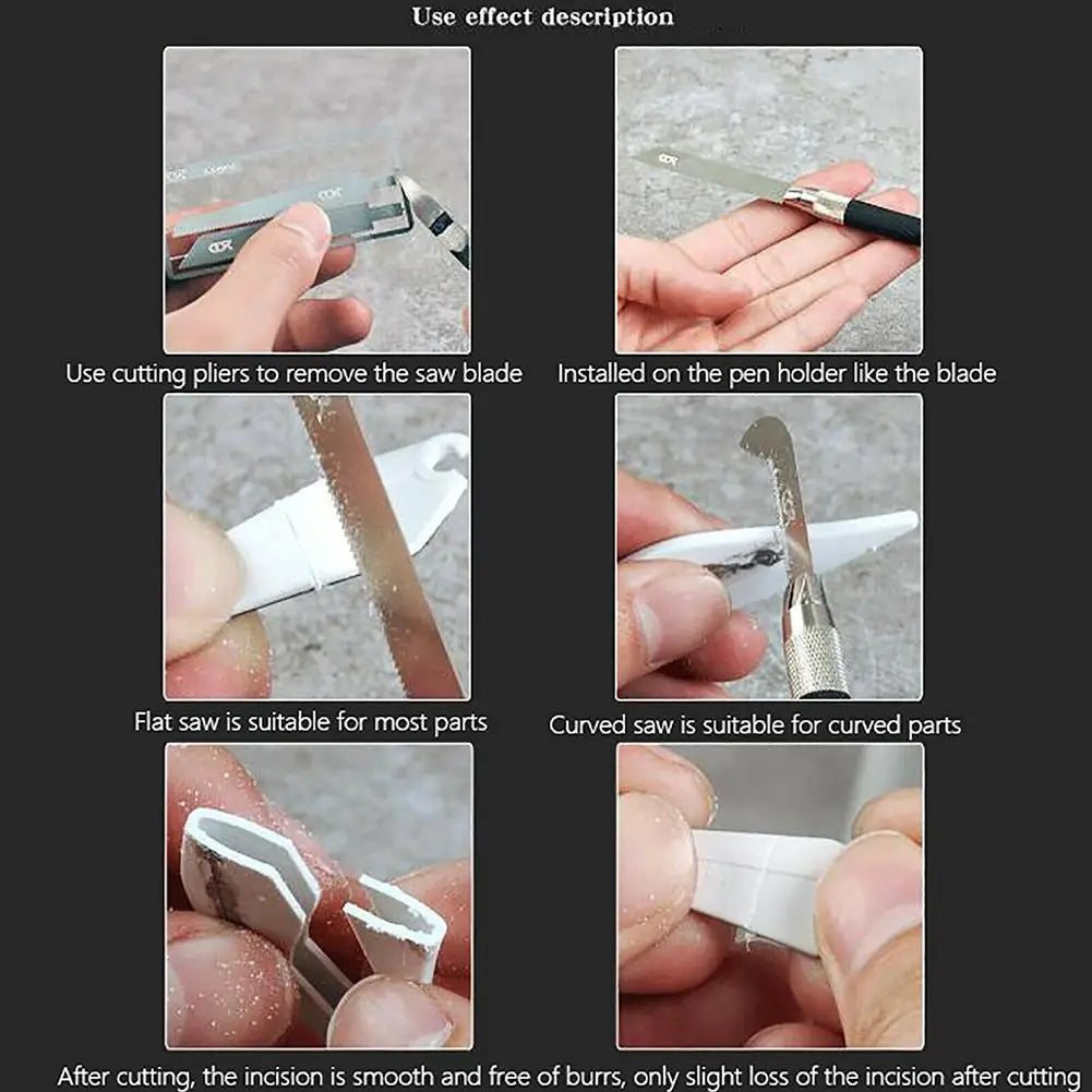 Manual Cutting DIY Hacksaw Mini Saw Straight Curved Mecha Model Making Modification Tool Steel Model Gifts Oasis Select