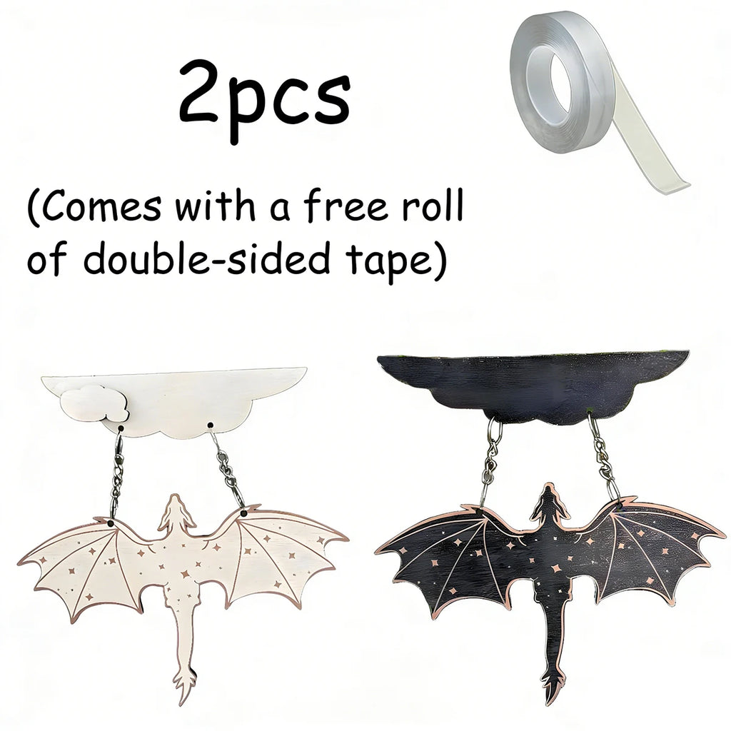 Wood Dragon Bookshelf Witchy Decor Goth Car Accessories Fantasy Book Lover Gift Magical Library Reading Nook Unique Merchandise Oasis Select Combo A