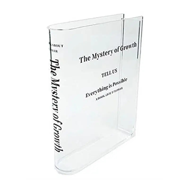 Clear Book Vase Aesthetic Acrylic Vase Unique Flower Vase For Cute Bookshelf Decor Modern Style Vase Room Decor Floral Container Oasis Select