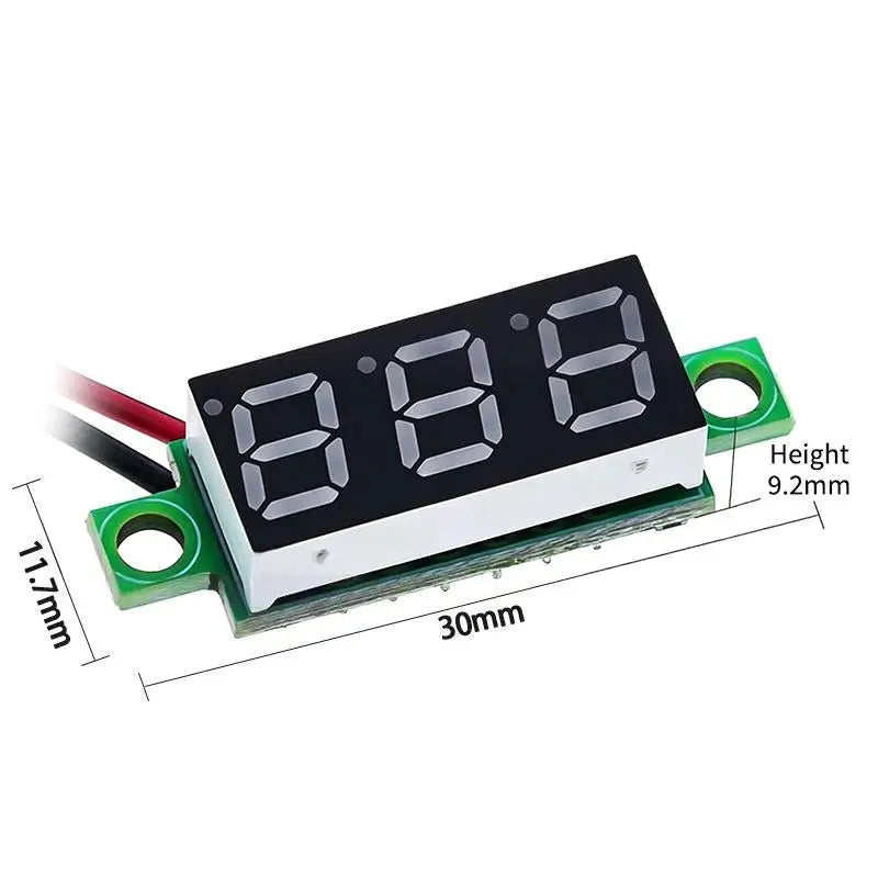 DC 5–30V Mini LED Digital Voltmeter | 0.28" Panel Voltage Meter