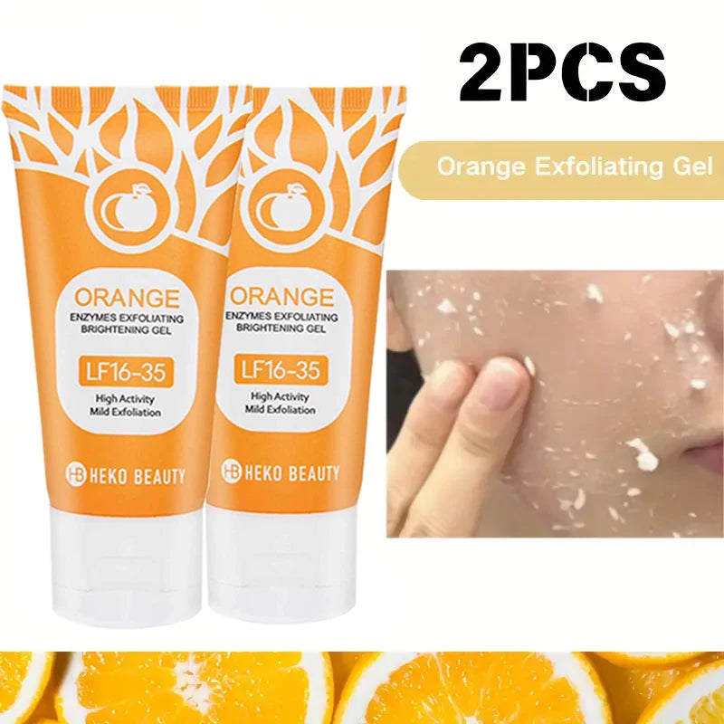 Orange Exfoliating Gel 50g, Exfoliation, Dead, Removal Deeply Cleansing, Long-Lasting,Moisture Cleanses Pores,Safe for Full Body Oasis Select 2pcs