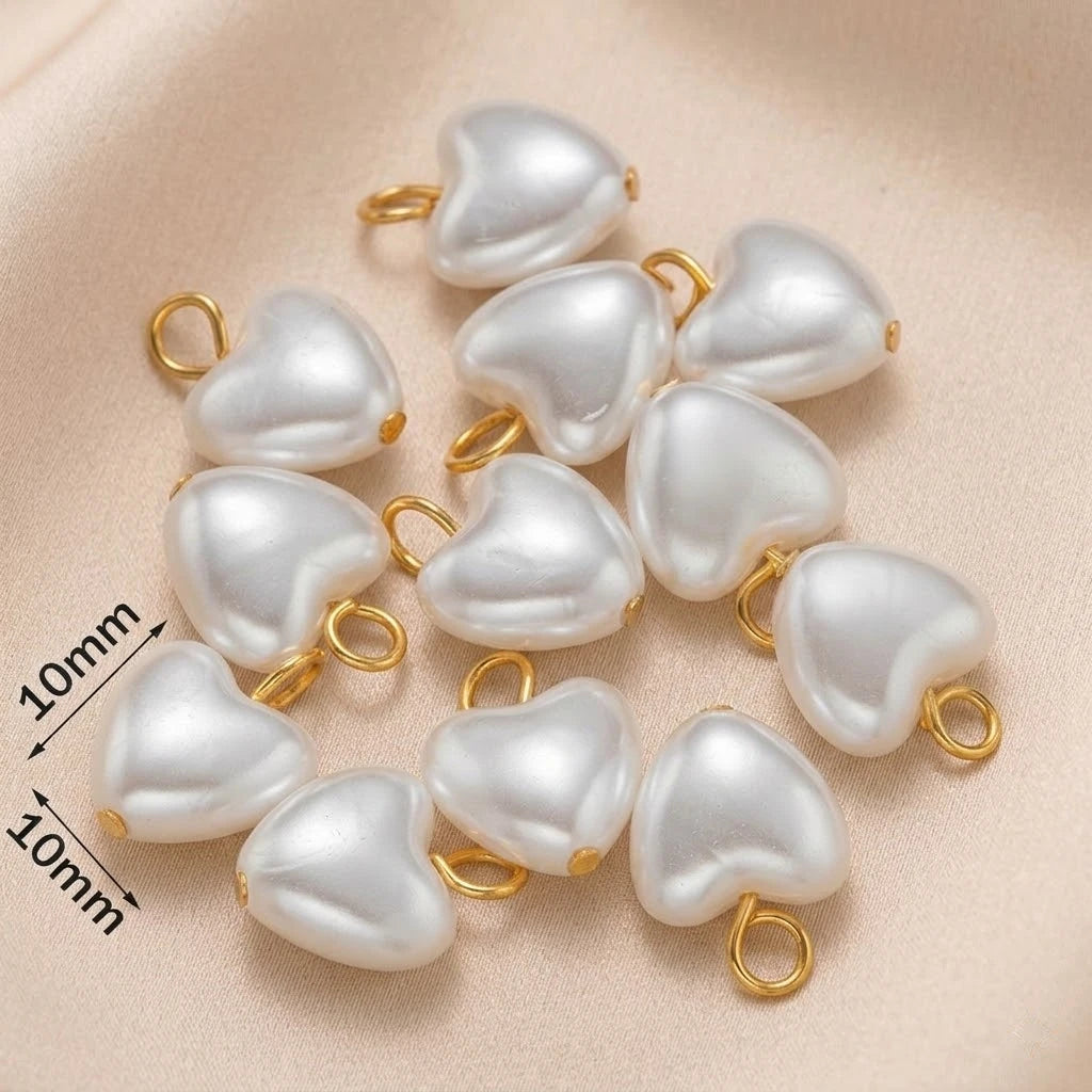 10Pcs Stainless Steel Pearl Pendant Charms Dangles Irregular Pear Pendant with Hoop for DIY Necklaces Earrings Jewelry Making Oasis Select 12