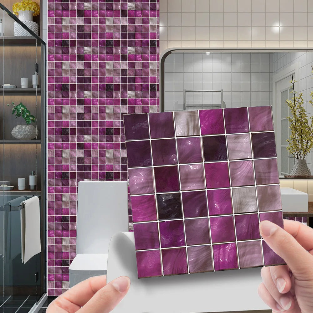 Crystal tiles pasted mosaic wall pasted retro tiles tiles pasted simple kitchen stove stickers pvc wall stickers Oasis Select CRY014 20pcs-20x20cm