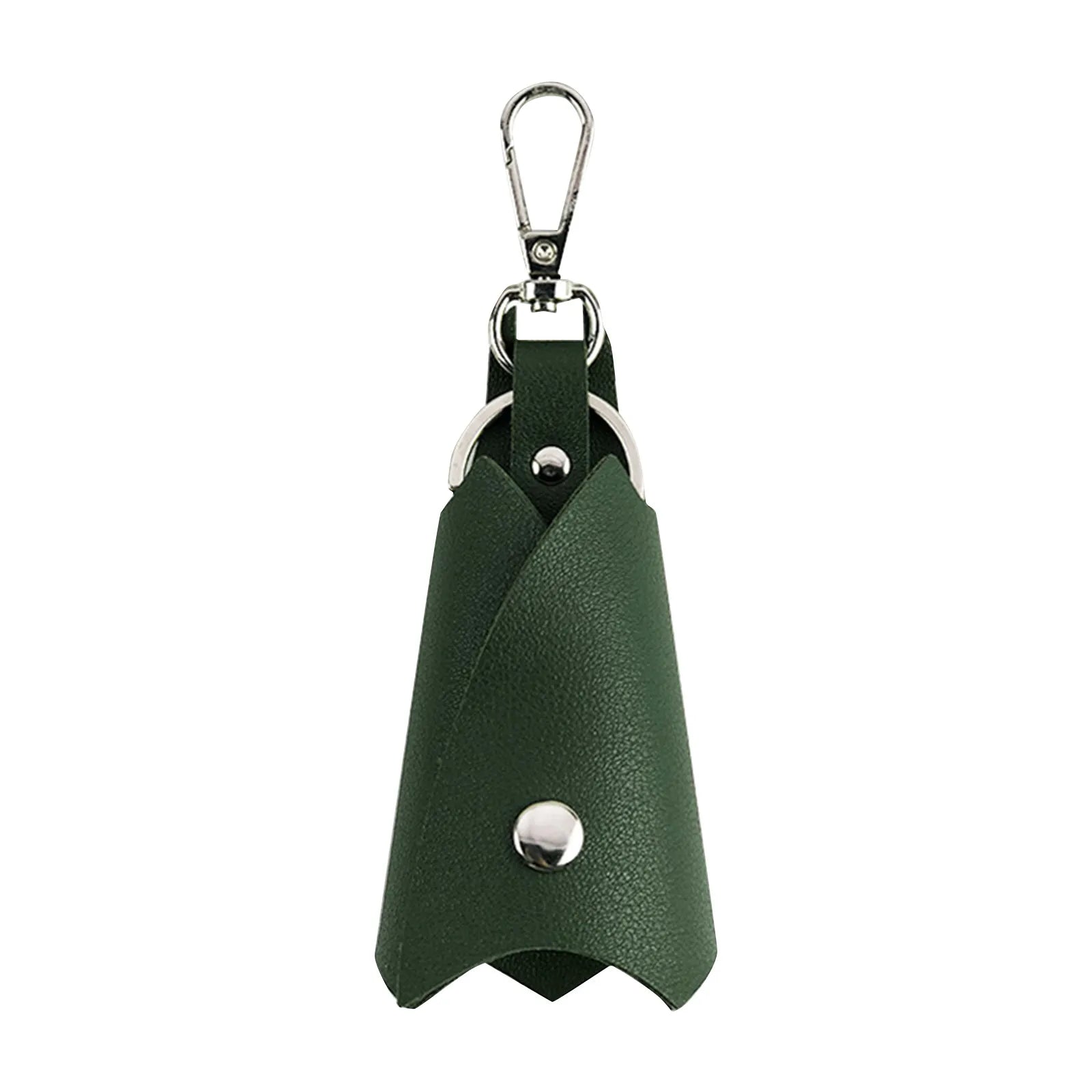 Fashion Creative Bat Shape PU Leather Keychain Men Women Key Holder Organizer Pouch Split Car Key Wallet Housekeeper Keyring Oasis Select Dark Green One Size