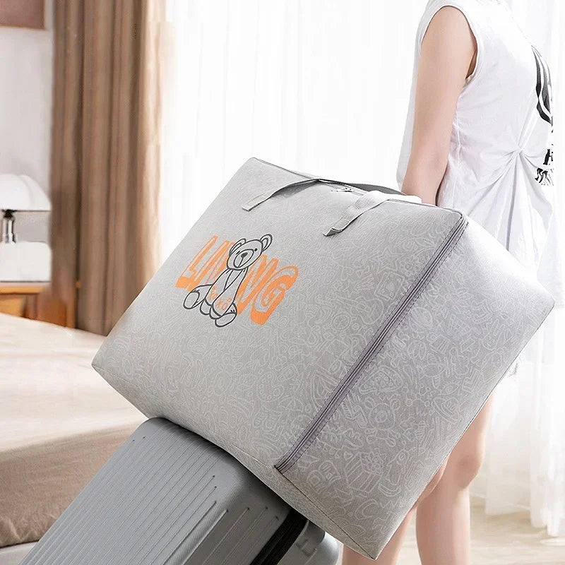 1-5Pcs Clothes Quilt Storage Bag Waterproof Moistureproof Large Capacity Luggage Bag Packing Bag Thickened Non-woven Storage Bag Oasis Select