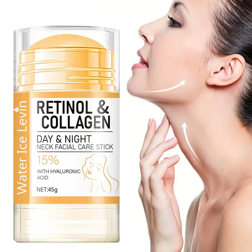 Retinol Collagen Neck Face Care Stick. Day Night Hydration. 15% Hyaluronic Acid Boost. Portable Multipurpose Moisture. 45g Oasis Select