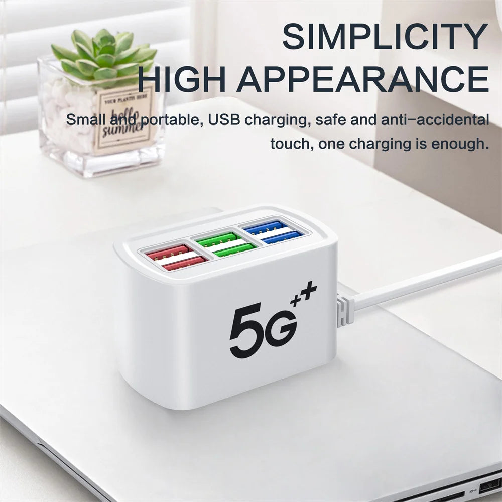 3.1A 6USB Charger Fast Charging EU US Plug Wall Charger USB Hub Adapter 6 Ports USB Quick for Mobile Phone IPad Socket Splitter Oasis Select